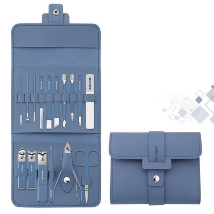 ✂️🧰 50% DE RÉDUCTION – Kit de Coupe-Ongles Portable (12/16 Pièces) | Acier inoxydable, étui en simili cuir, idéal pour la maison et les voyages 🎒✨