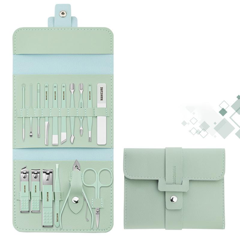 ✂️🧰 50% DE RÉDUCTION – Kit de Coupe-Ongles Portable (12/16 Pièces) | Acier inoxydable, étui en simili cuir, idéal pour la maison et les voyages 🎒✨
