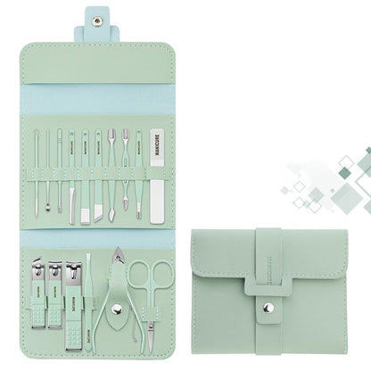 ✂️🧰 50% DE RÉDUCTION – Kit de Coupe-Ongles Portable (12/16 Pièces) | Acier inoxydable, étui en simili cuir, idéal pour la maison et les voyages 🎒✨