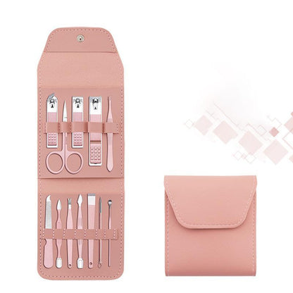 ✂️🧰 50% DE RÉDUCTION – Kit de Coupe-Ongles Portable (12/16 Pièces) | Acier inoxydable, étui en simili cuir, idéal pour la maison et les voyages 🎒✨