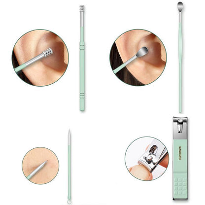 ✂️🧰 50% DE RÉDUCTION – Kit de Coupe-Ongles Portable (12/16 Pièces) | Acier inoxydable, étui en simili cuir, idéal pour la maison et les voyages 🎒✨