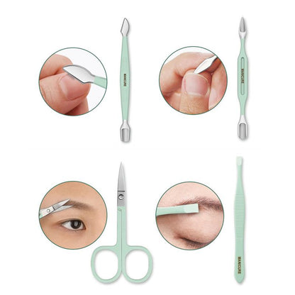 ✂️🧰 50% DE RÉDUCTION – Kit de Coupe-Ongles Portable (12/16 Pièces) | Acier inoxydable, étui en simili cuir, idéal pour la maison et les voyages 🎒✨