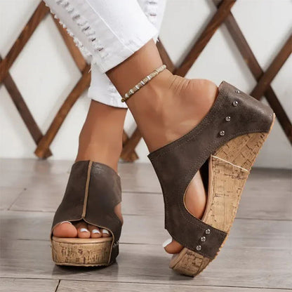 💐50% DE RÉDUCTION ! Sandales Compensées à Soutien Orthopédique – Confort Absolu pour vos Pieds 👣✨【Prix Exceptionnel】