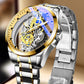 ⌚ 50% OFF NOW! ✨ Skeleton Men's Watch – Visible Movement & Tourbillon Effect, Luminous Hands, 30M Waterproof – Steel or Leather Strap 💎