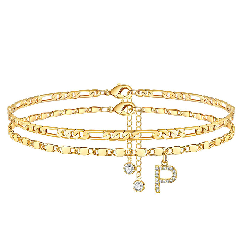 💫🔥 ½ PRIX ! Bracelet de cheville superposé doré – 2 chaînes fines, look bohème chic, cadeau idéal pour elle 🎁🌞