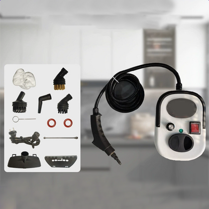 🧹💨 PROMO -50% ! Kit de Nettoyage Vapeur Portable – 5 Niveaux, 15s Chauffage & Sans Produits Chimiques (Blanc/Noir)