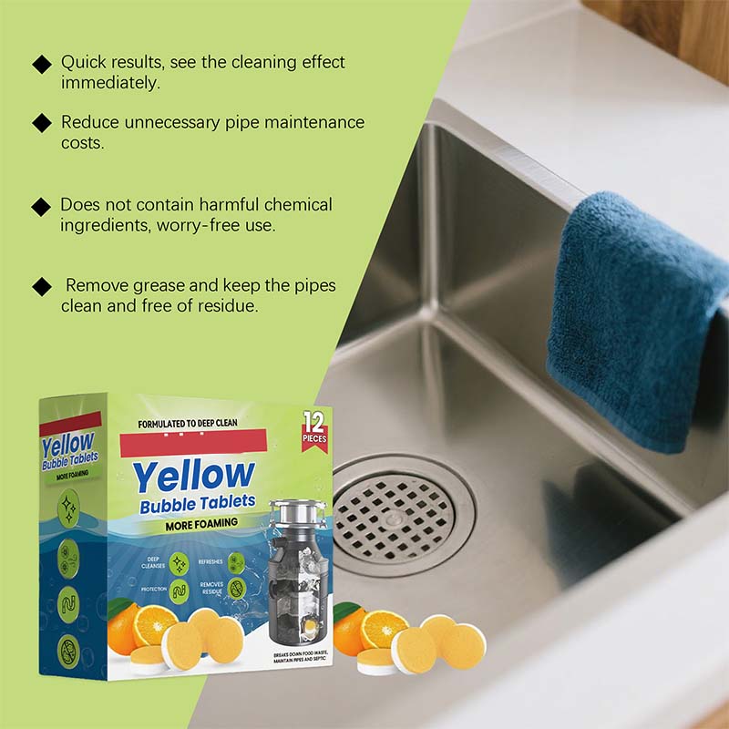 💥ACHETEZ 2, OFFERT3 ! 🎉Tablettes nettoyantes et désodorisantes pour broyeur à déchets – 12 pièces