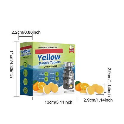 💥ACHETEZ 2, OFFERT3 ! 🎉Tablettes nettoyantes et désodorisantes pour broyeur à déchets – 12 pièces