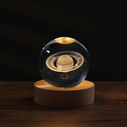 Veilleuse en cristal gravé