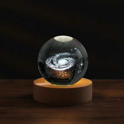 Veilleuse en cristal gravé