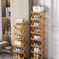 ✨ Foldable Bamboo Shoe Rack – Heavy-Duty Free-Standing Organizer – 100% Natural Alpine Bamboo, Tool-Free 5-Second Scissor Fold Setup, Sturdy High-Load X-Structure & Ultra-Compact Flat Storage – 2-10 Tiers 2 Colors 🌿