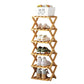 ✨ Foldable Bamboo Shoe Rack – Heavy-Duty Free-Standing Organizer – 100% Natural Alpine Bamboo, Tool-Free 5-Second Scissor Fold Setup, Sturdy High-Load X-Structure & Ultra-Compact Flat Storage – 2-10 Tiers 2 Colors 🌿