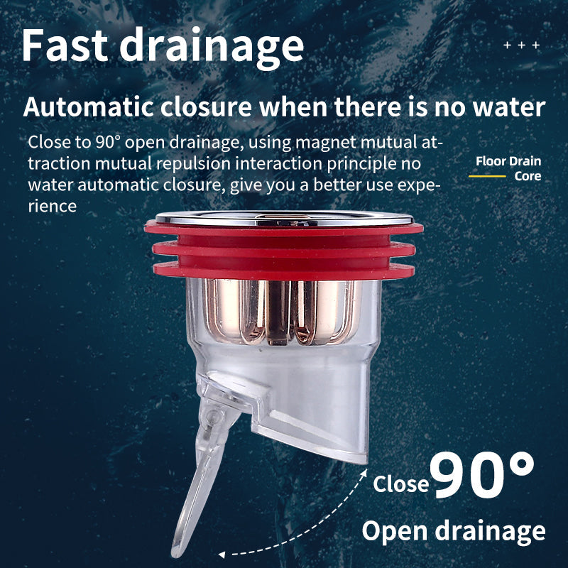 🚰⏰ 2 achetés, le 3e offert ! Insert Magnétique Anti-Odeurs pour Siphon – Anti-Cheveux, Anti-Insectes & Écoulement Rapide