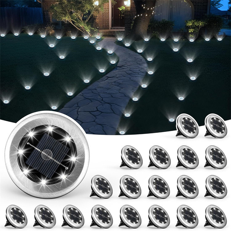 📢📢50 % de réduction ⏰💧☀️ Luminaire encastré solaire étanche pour l'extérieur – Lot de 2