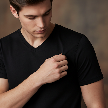📢50 % de réduction! ⏰ T-shirt classique à manches courtes en coton et col en V