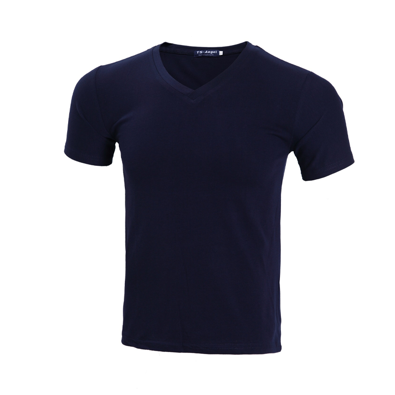 📢50 % de réduction! ⏰ T-shirt classique à manches courtes en coton et col en V