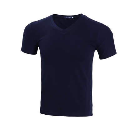 📢50 % de réduction! ⏰ T-shirt classique à manches courtes en coton et col en V