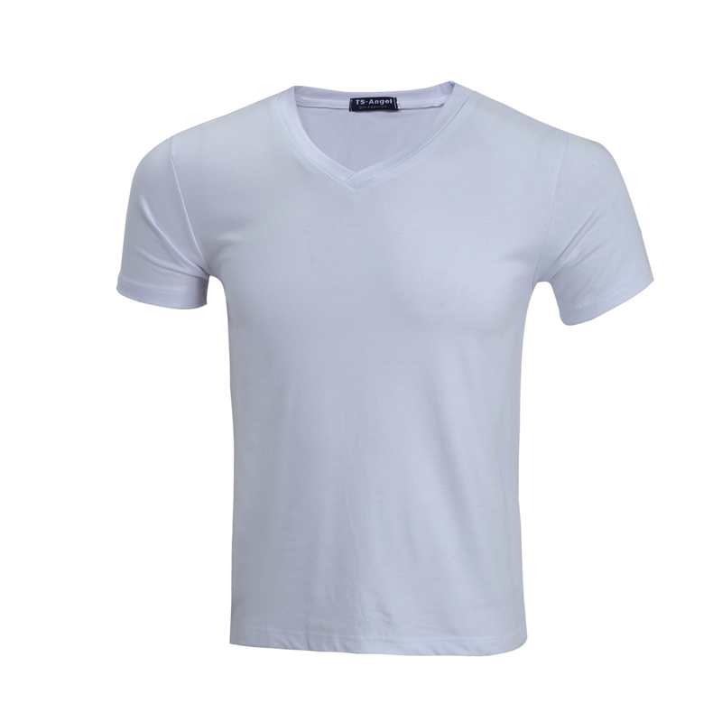 📢50 % de réduction! ⏰ T-shirt classique à manches courtes en coton et col en V