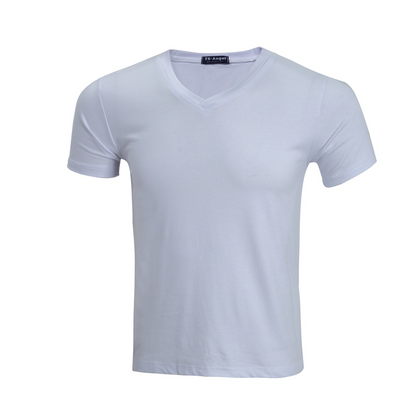 📢50 % de réduction! ⏰ T-shirt classique à manches courtes en coton et col en V