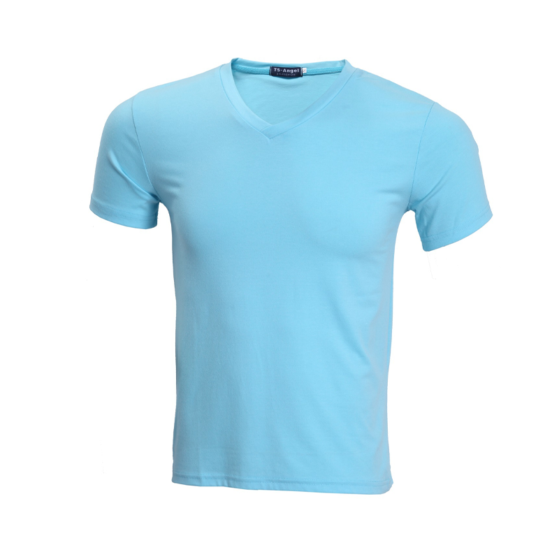 📢50 % de réduction! ⏰ T-shirt classique à manches courtes en coton et col en V