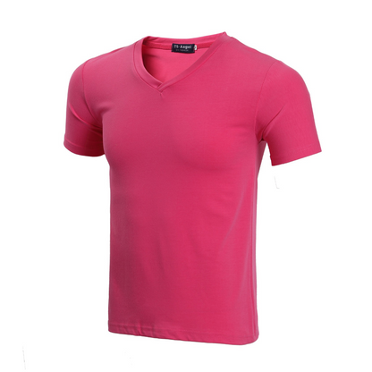 📢50 % de réduction! ⏰ T-shirt classique à manches courtes en coton et col en V