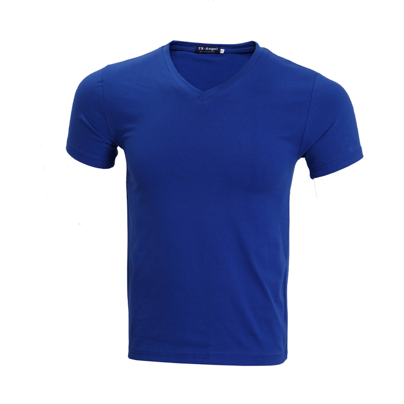 📢50 % de réduction! ⏰ T-shirt classique à manches courtes en coton et col en V
