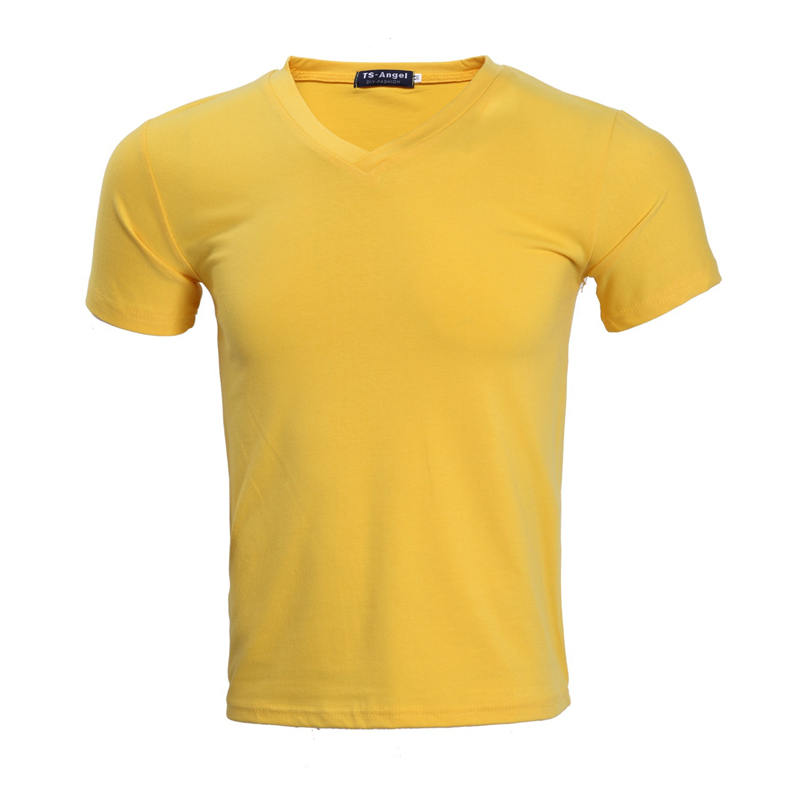 📢50 % de réduction! ⏰ T-shirt classique à manches courtes en coton et col en V