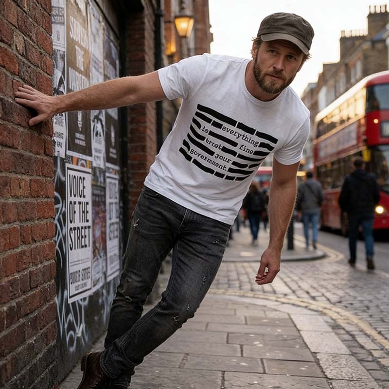 T-shirt satirique « Trust Your Government »