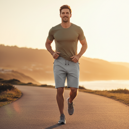 Short de sport décontracté et extensible pour homme