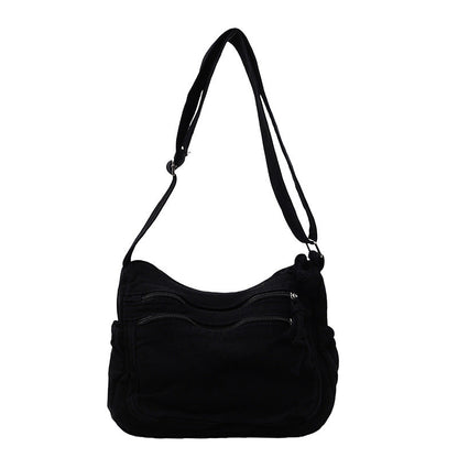 Sac en toile multipoches 🎒 Léger et résistant, bandoulière réglable, peut se porter à l'épaule ou en bandoulière 👜