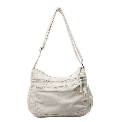 Sac en toile multipoches 🎒 Léger et résistant, bandoulière réglable, peut se porter à l'épaule ou en bandoulière 👜