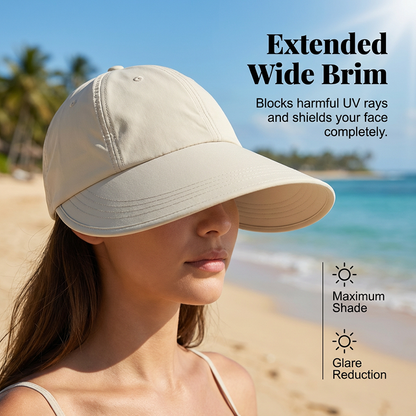 🎁Nouveauté ! 50 % de réduction !💥 Chapeau de soleil de baseball à large bord pour femme