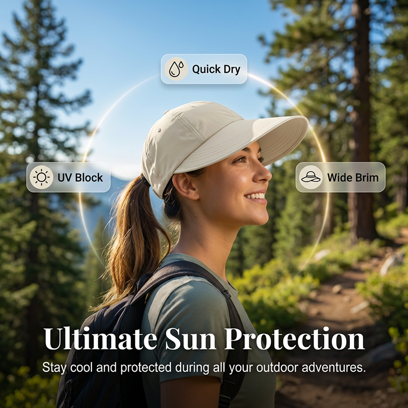🎁Nouveauté ! 50 % de réduction !💥 Chapeau de soleil de baseball à large bord pour femme
