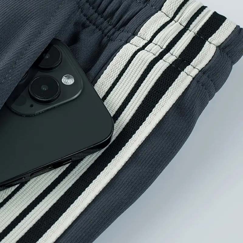 Pantalon rayé décontracté pour homme, coupe droite