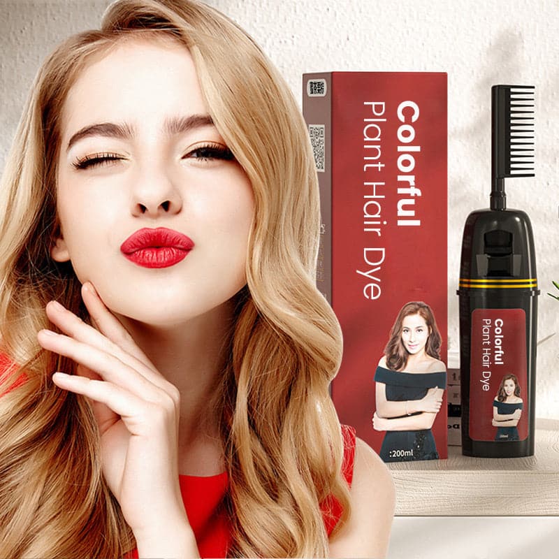 ✨🔥Coloration Capillaire Végétale Colorée avec Peigne Applicateur Innovant👱