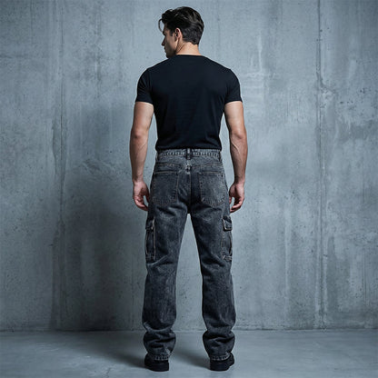 Jeans cargo amples et décontractés pour hommes
