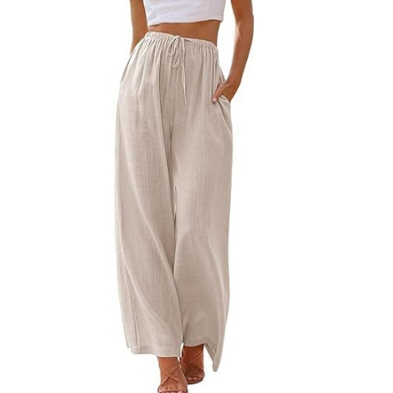 🌷Offre spéciale été :50% de réduction sur les pantalons unis légers et décontractés pour femmes 🍃👖