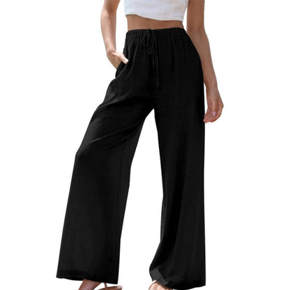 🌷Offre spéciale été :50% de réduction sur les pantalons unis légers et décontractés pour femmes 🍃👖