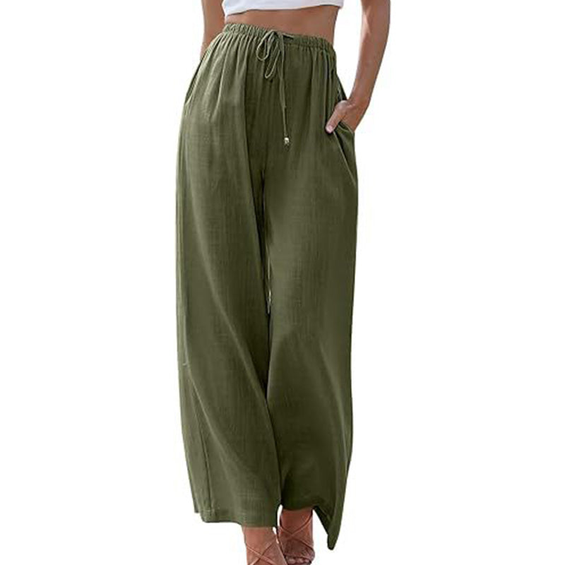 🌷Offre spéciale été :50% de réduction sur les pantalons unis légers et décontractés pour femmes 🍃👖