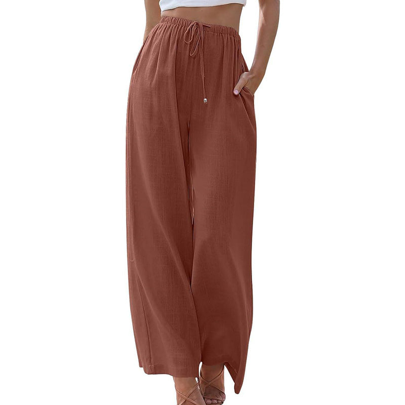 🌷Offre spéciale été :50% de réduction sur les pantalons unis légers et décontractés pour femmes 🍃👖