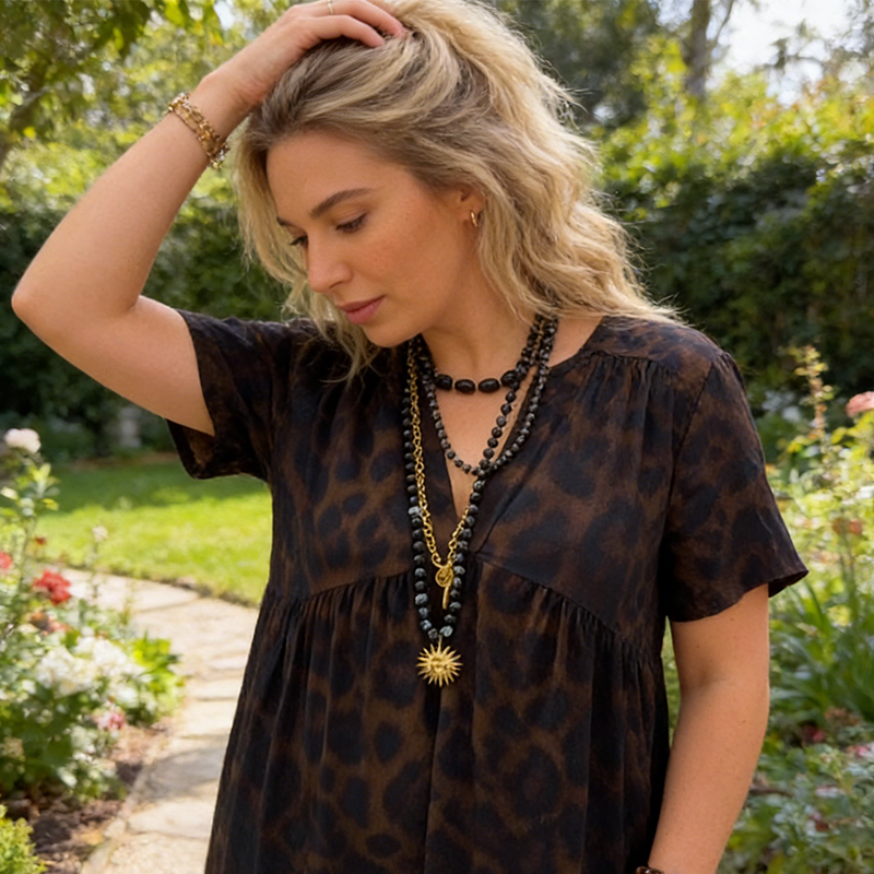 💎 -50% SUR LA ROBE LONGUE LÉOPARD ! 💎 Col en V, Coupe Fluide & Style Polyvalent pour Femme ✨