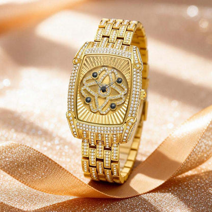 📢 📢 50 % de réduction！！✨Montre-bracelet pour femme en quartz, ornée de strass⌚