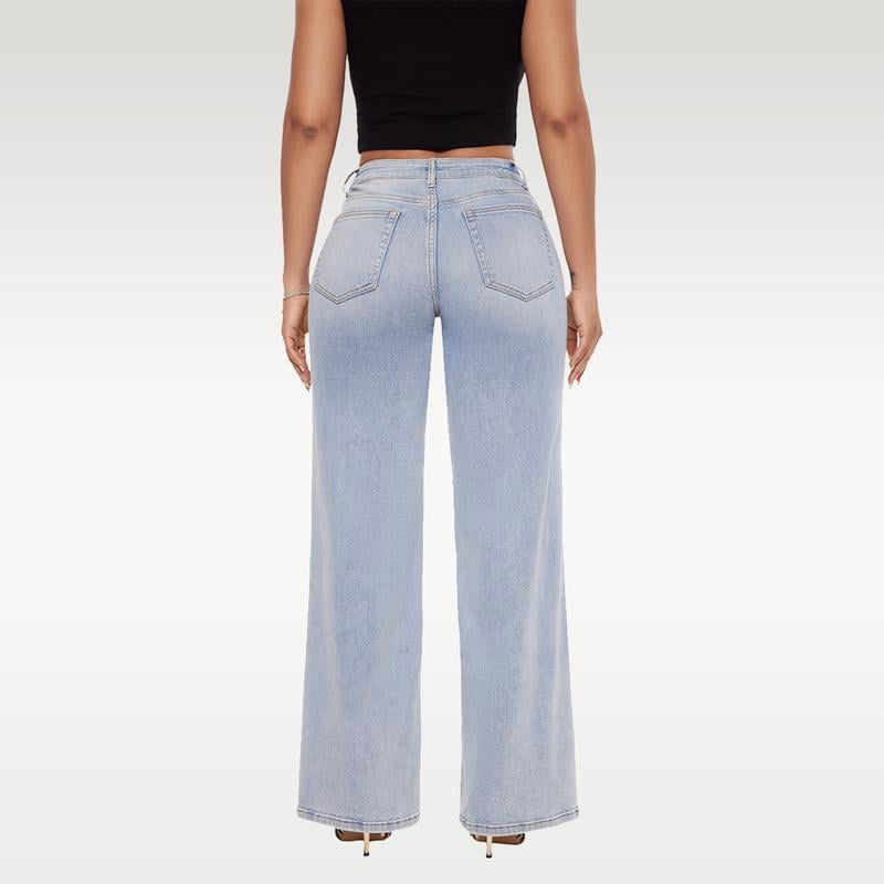 👖✨ 50 % de réduction + livraison gratuite 👖Jean baggy à taille mi-basse