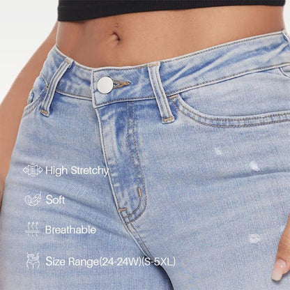 👖✨ 50 % de réduction + livraison gratuite 👖Jean baggy à taille mi-basse