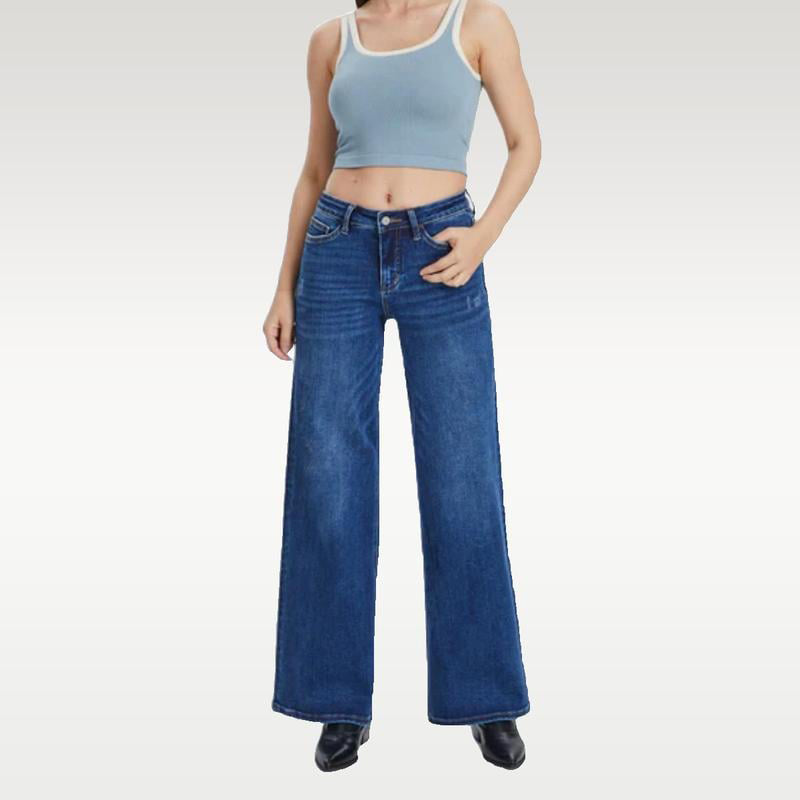 👖✨ 50 % de réduction + livraison gratuite 👖Jean baggy à taille mi-basse
