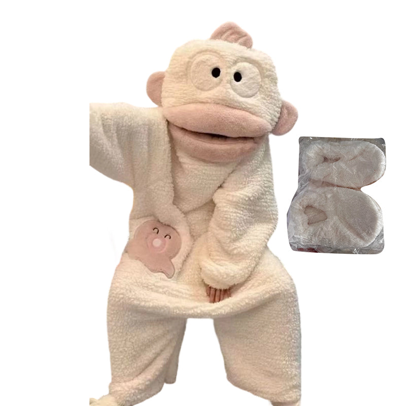 😜 50 % DE RÉDUCTION – Pyjama douillet en polaire corail  Dormez en toute décontraction avec notre imprimé le plus rigolo et le plus douillet à ce jour !