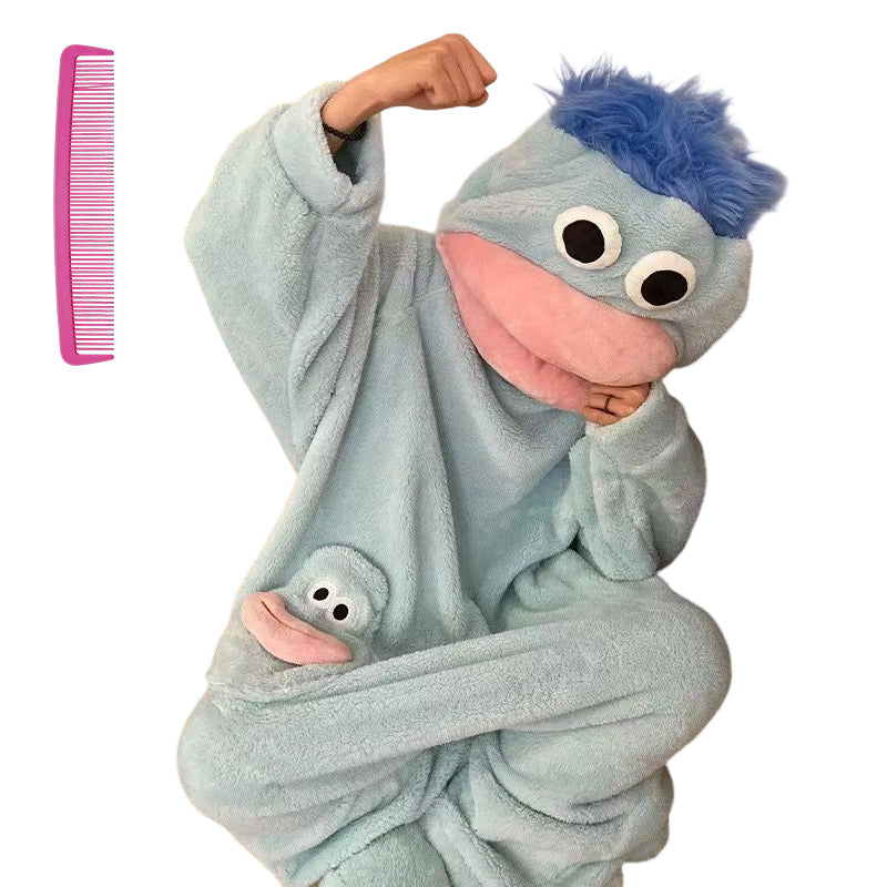 😜 50 % DE RÉDUCTION – Pyjama douillet en polaire corail  Dormez en toute décontraction avec notre imprimé le plus rigolo et le plus douillet à ce jour !