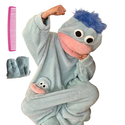 😜 50 % DE RÉDUCTION – Pyjama douillet en polaire corail  Dormez en toute décontraction avec notre imprimé le plus rigolo et le plus douillet à ce jour !