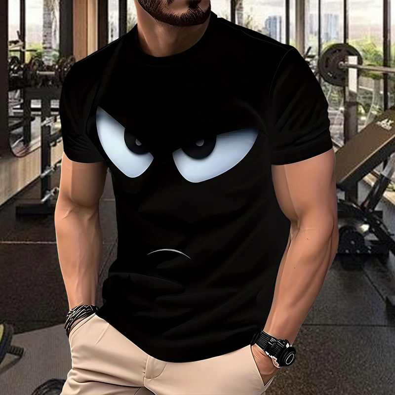 ⚡ Faites sensation à chaque look !  Le t-shirt graphique streetwear pour homme avec imprimé œil – un incontournable ✨