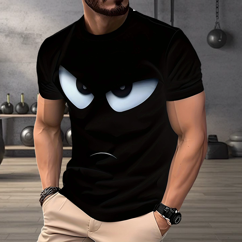⚡ Faites sensation à chaque look !  Le t-shirt graphique streetwear pour homme avec imprimé œil – un incontournable ✨